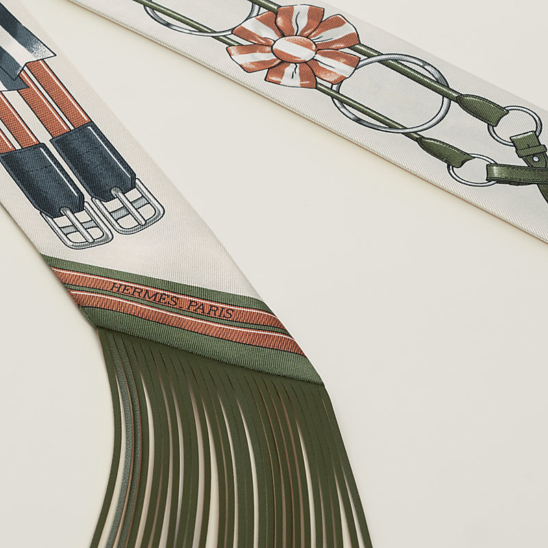 Jumping leather fringes Twilly | Hermès Mainland China
